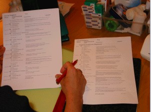 Das Bild zeigt den praktischen Umgang mit Tätigkeitsgruppen